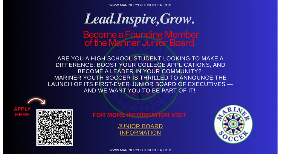 Lead. Inspire. Grow. Become a Founding Member of the Mariner Junior Board 